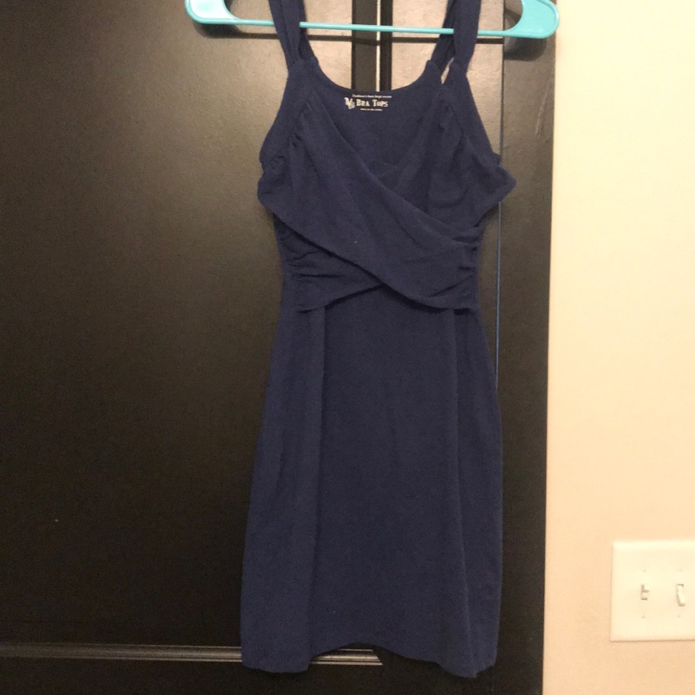 Navy blue body-con dress